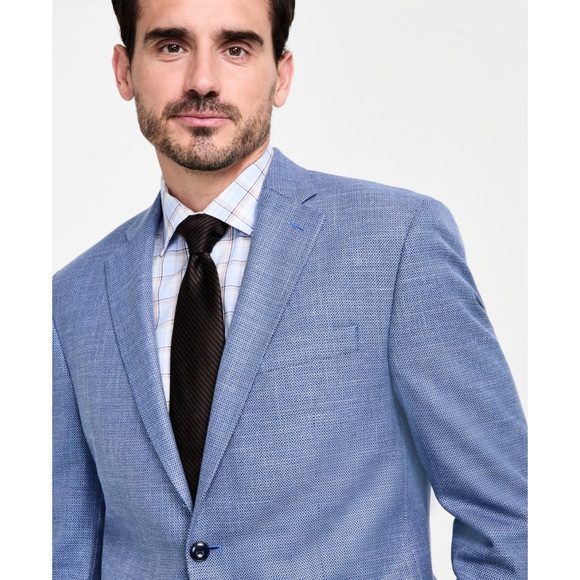 Michael Kors Men Classic Fit Sport Coat Blue/White Size 50L - Picture 3 of 4